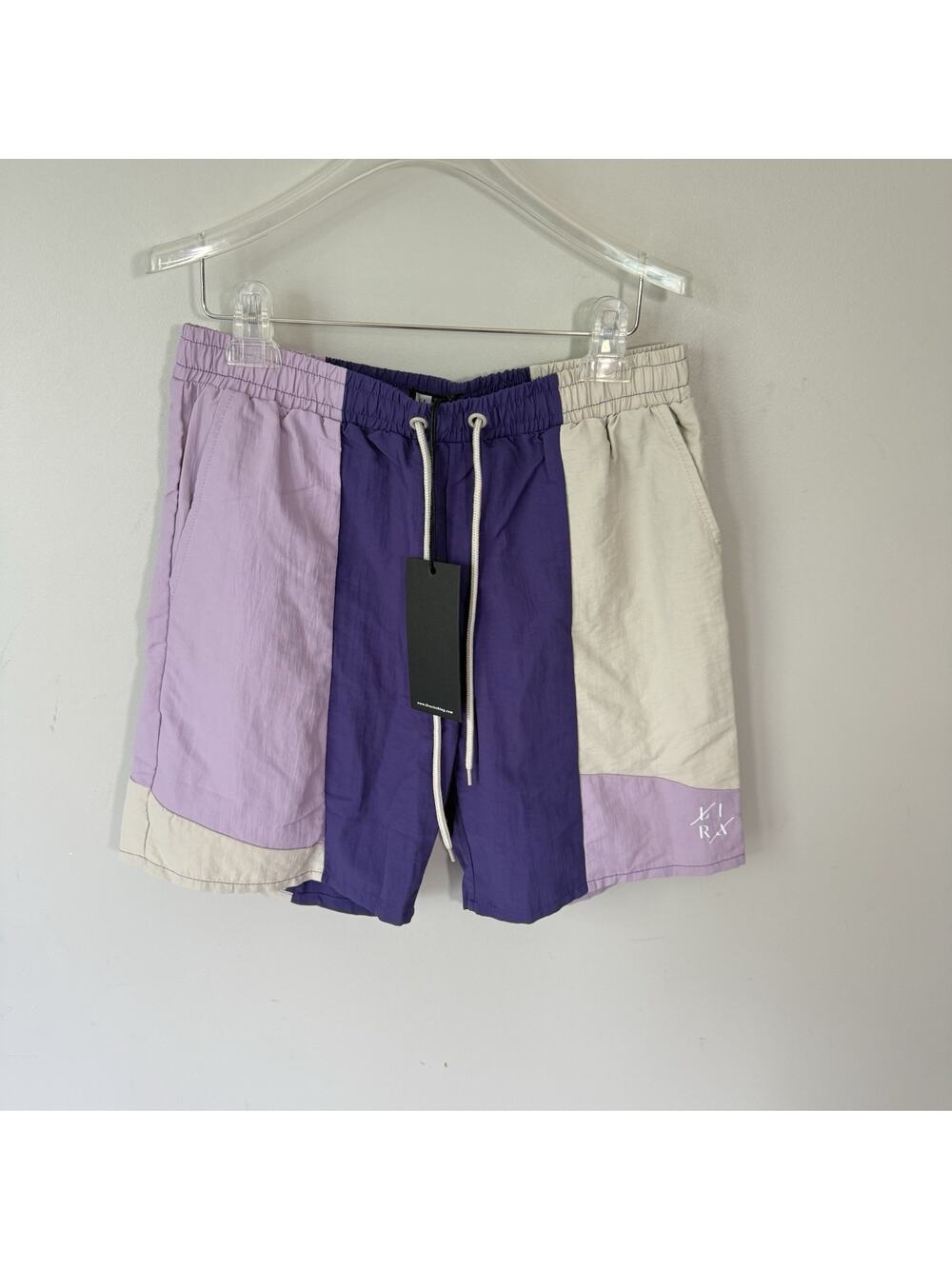 LIRA CRTV / scty Colorblock shorts Men’s M Purple Tan NEW